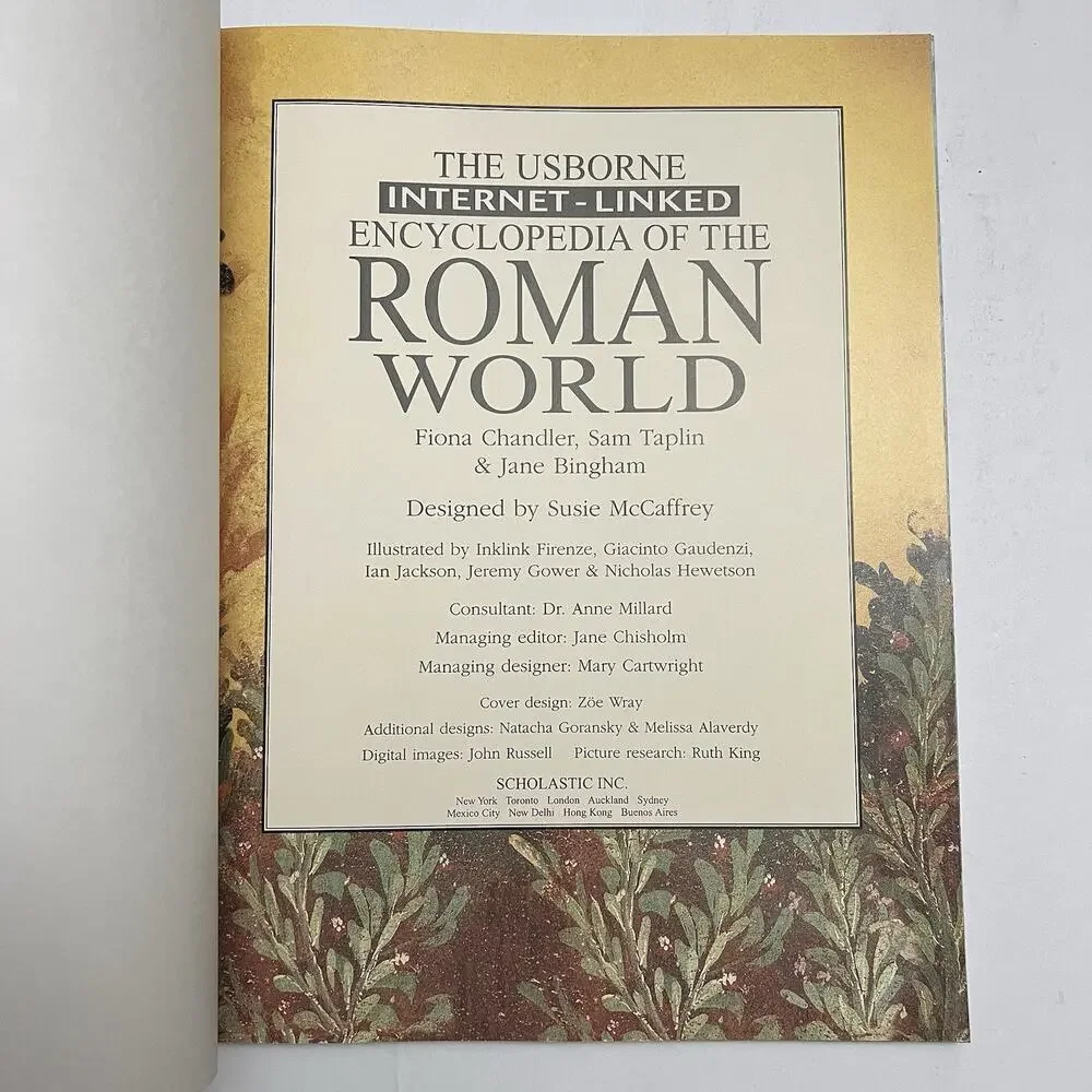 Usborne Internet Linked Encyclopedia Of The Roman World Paperback Book History